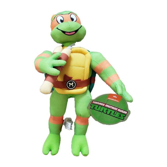 NWT 2019 Teenager Mutant Ninja Turtles Michaelangelo 12" Nickelodeon Plush - Picture 1 of 4